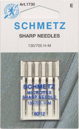 Schmetz Sharp / Microtex 12 Machine Needle Size 12/80