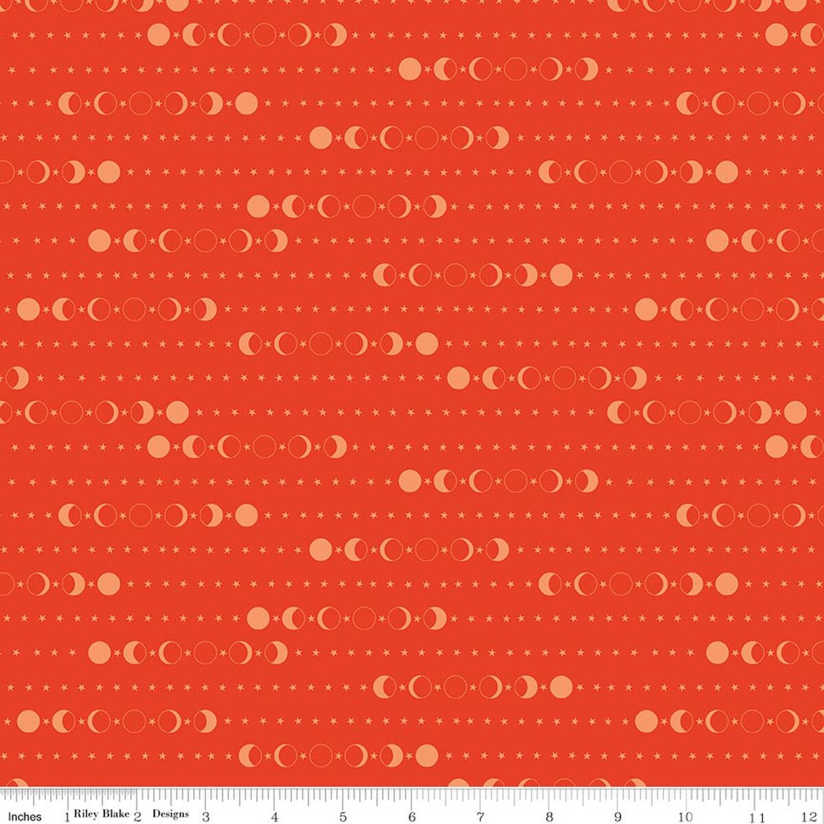Moon Phase Geranium fabric