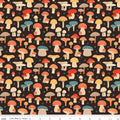 Black Mushroom Black fabric