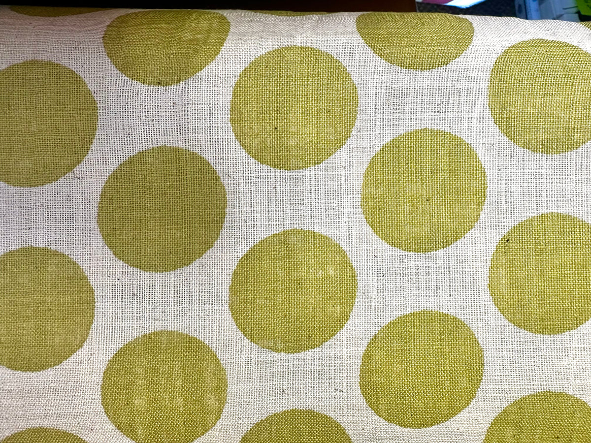 Lime Green Cotton Shantung fabric