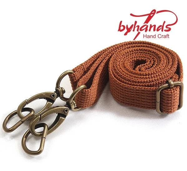 Brown Adjustable Webbing Crossbody Bag Strap