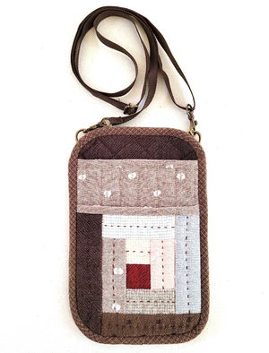 Phone Cabin Pattern crossbody phone bag