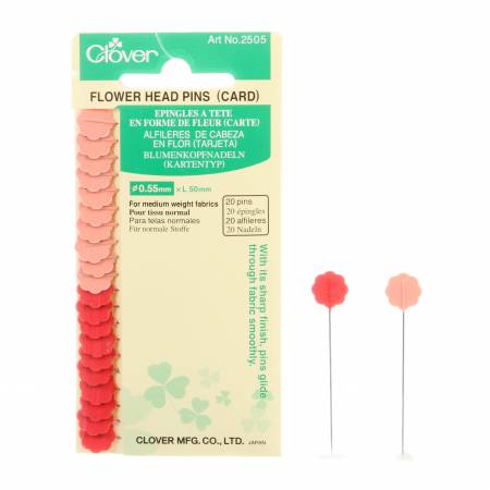 20 ct Flower Head Pin Size 32 - 2in 20ct 2 colors
