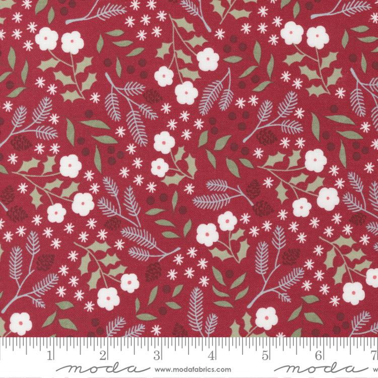 Christmas Eve Cranberry 5181 16 Moda #1