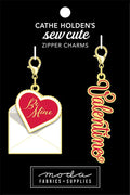 Heart Valentine Zip Pull 2ct CH156 Moda #1
