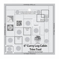 Creative Grids Curvy Log Cabin Trim Tool 6in Finished Blocks Quilt Ruler