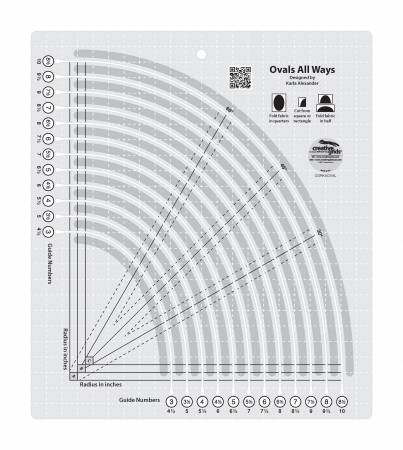 Creative Grids Ovals All Ways Quilt Ruler-1