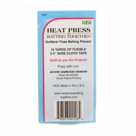 Heat Press Batting Together 3/4in X 10yd-1