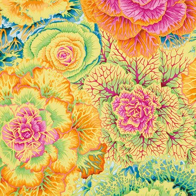 FreeSpirit Fabrics | Brassica - Yellow| Kaffe Fassett Collective Classics | Kaffe Fassett Collective