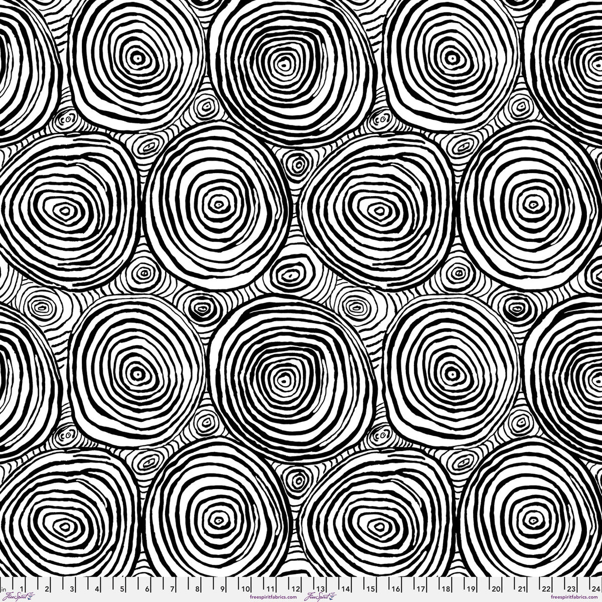 108" - Onion Rings - Black || Kaffe Quilt Backs